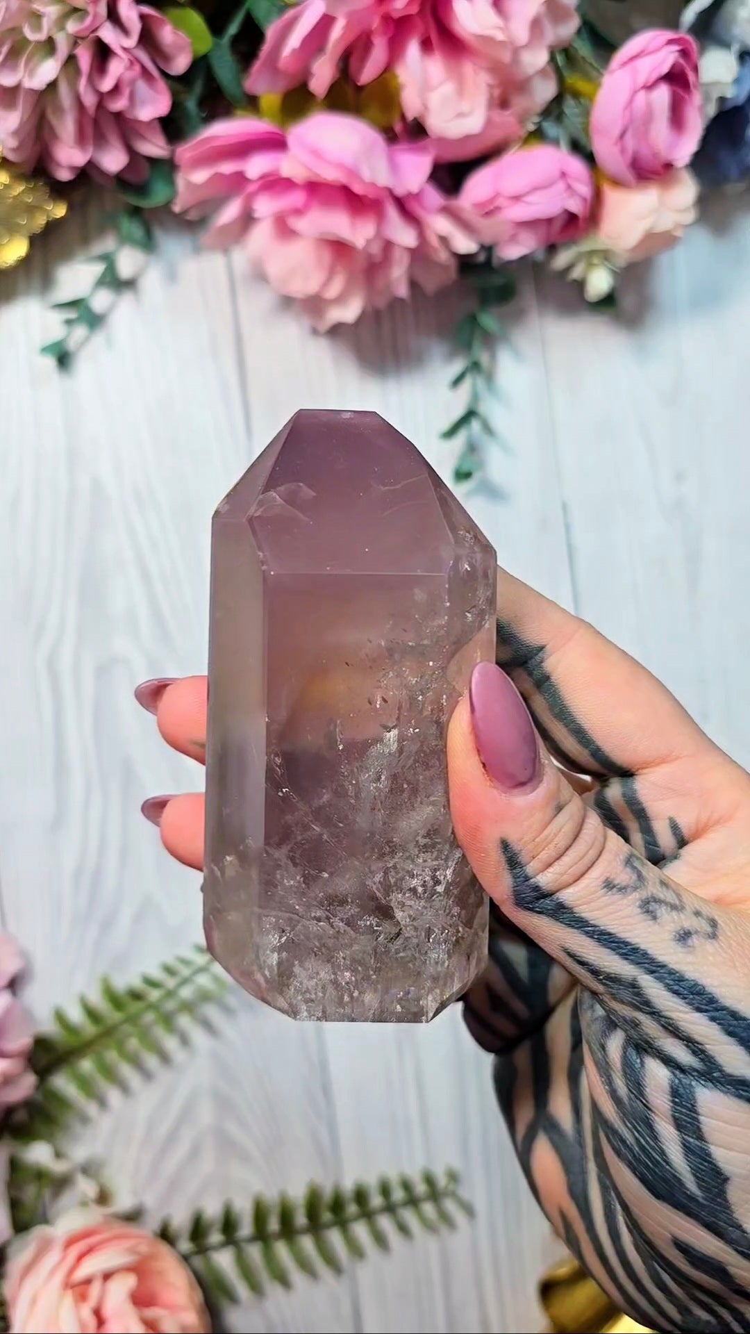Pink Lithium / Quartz Tower