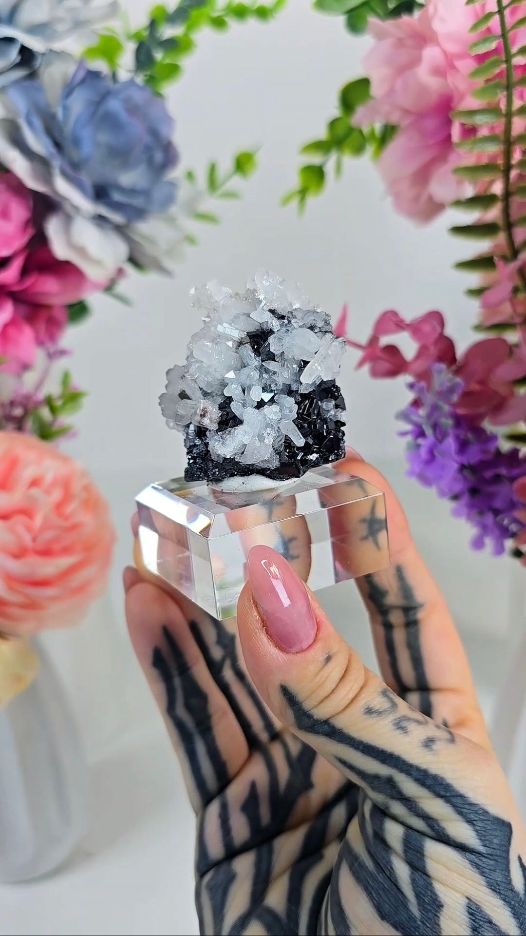 Sphalerite with Quartz & Calcite