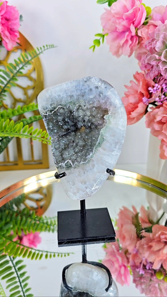 Rainbow Amethyst Piece on Stand 66 — Natural Mineral Statement Piece