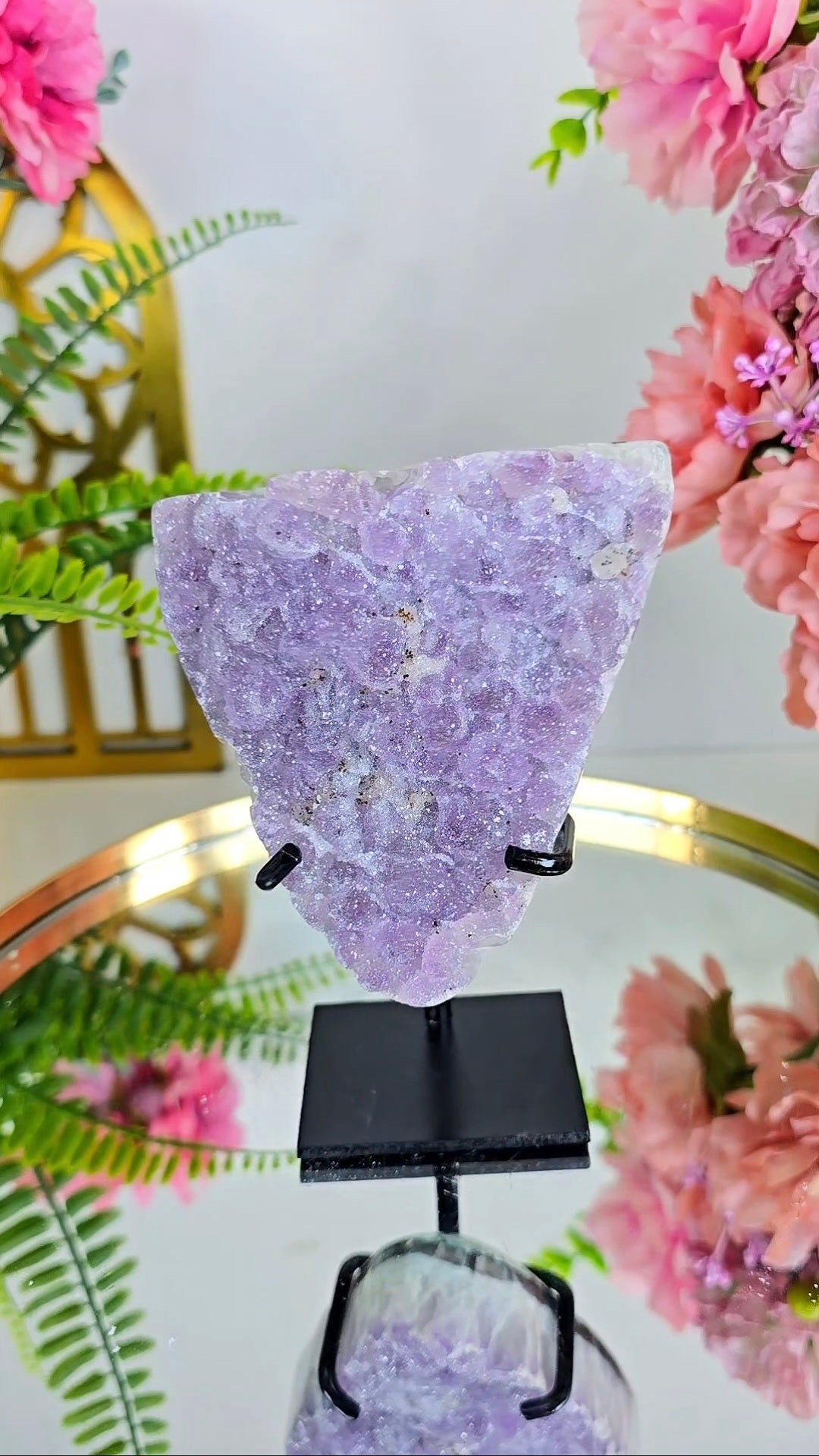 Sugary Amethyst Piece on Stand 69 — Natural Mineral Statement Piece