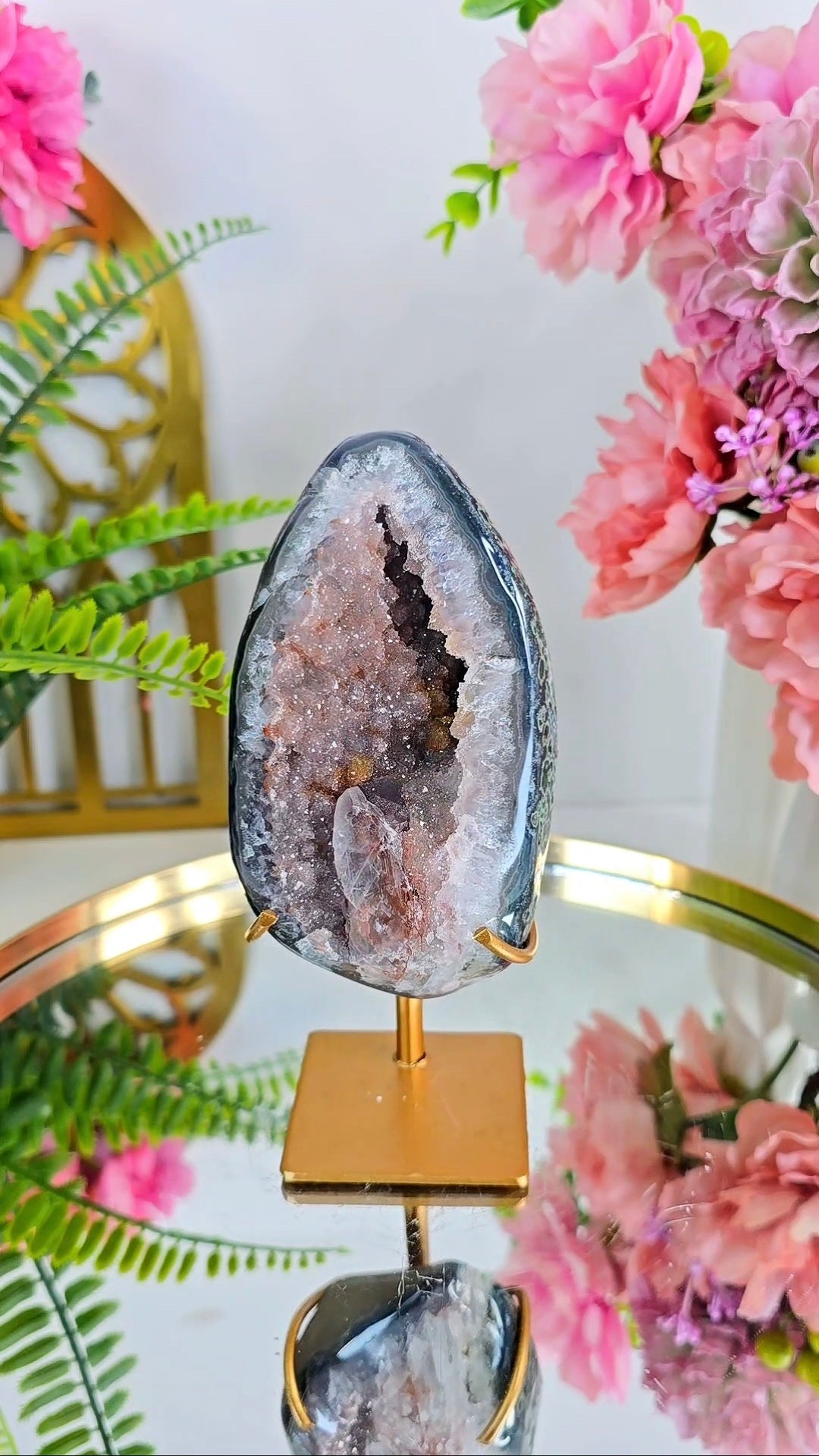 Rainbow Amethyst Piece on Stand 67 — Natural Mineral Statement Piece