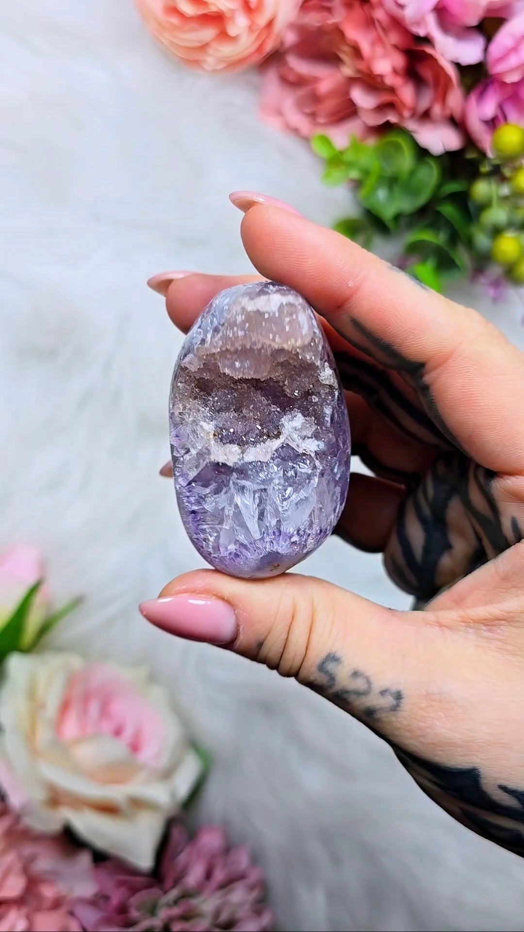 Druzy Rainbow Amethyst Egg 19
