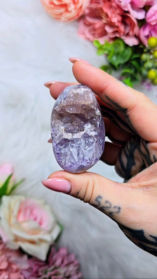 Druzy Rainbow Amethyst Egg 19