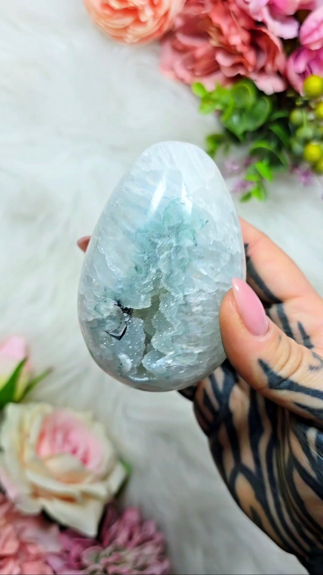 Sugary Druzy Rainbow Amethyst Egg 21