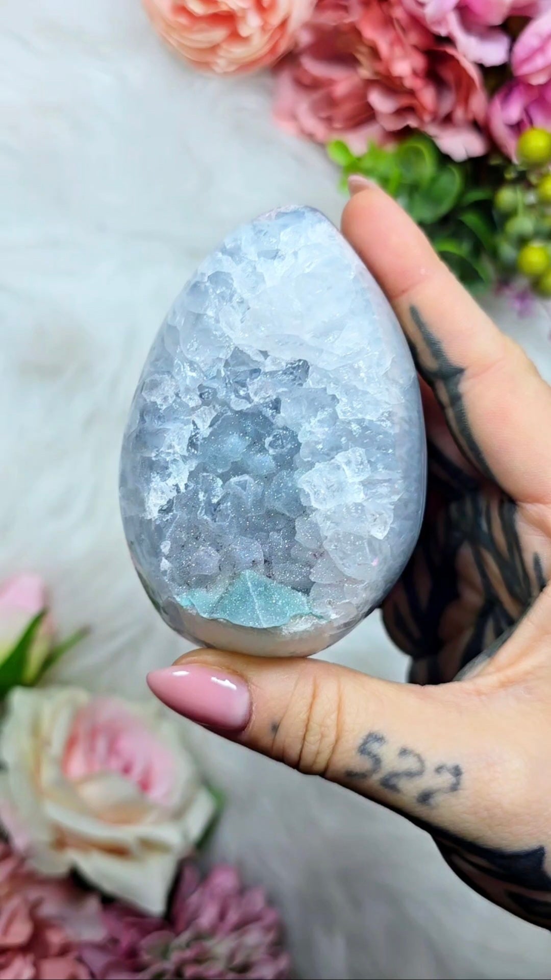 Sugary Druzy Rainbow Amethyst Egg 22