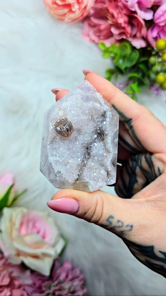 Druzy Quartz / Calcite tower CT771
