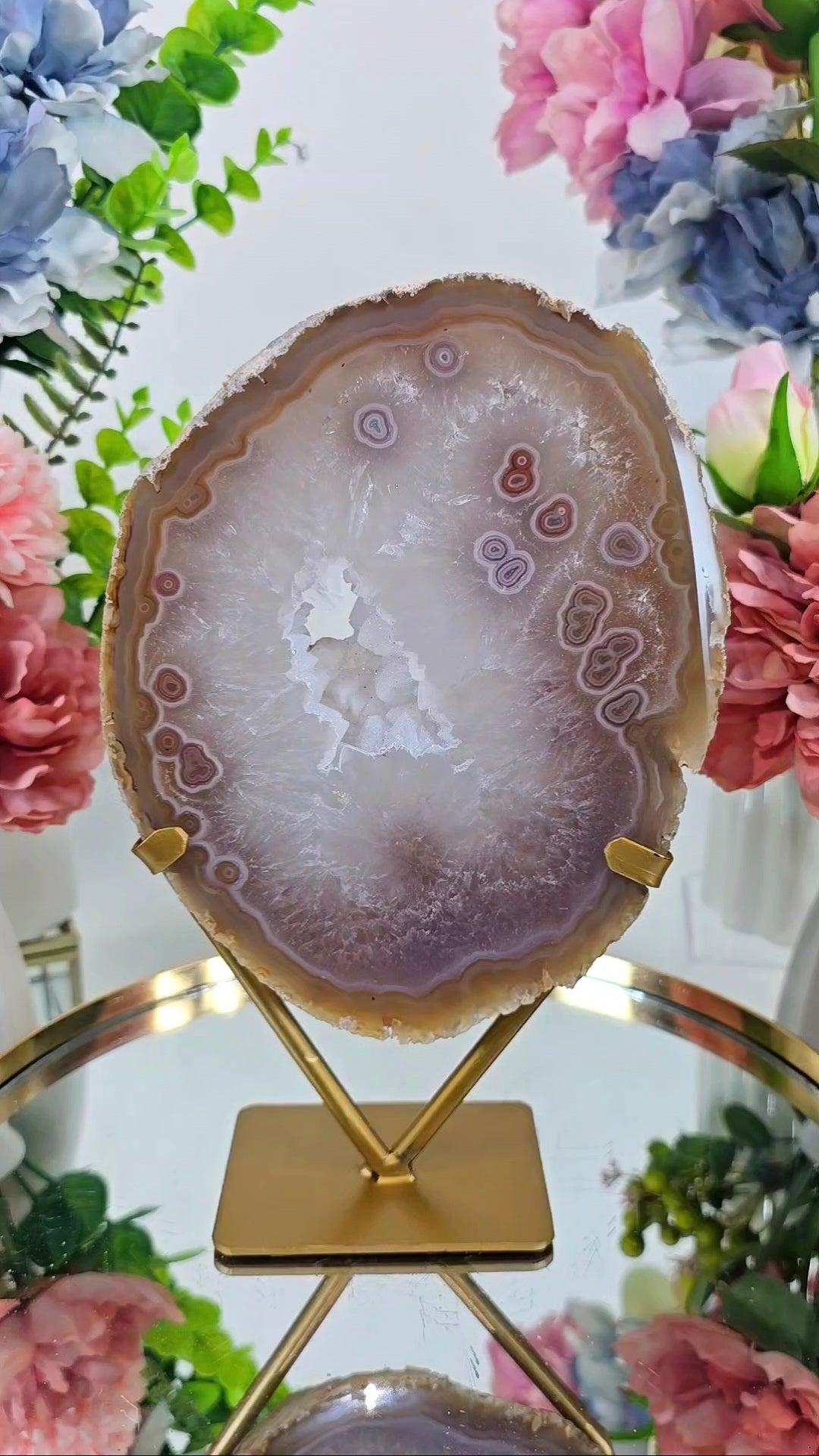 Agate Slab on stand