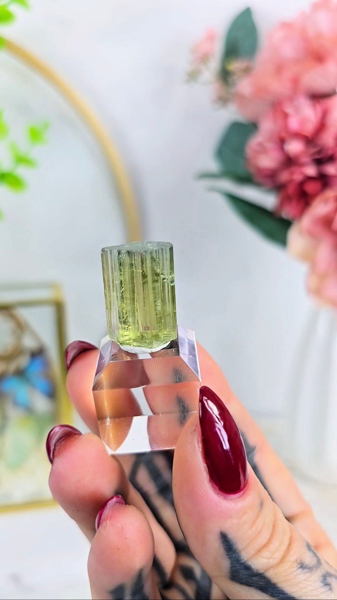 Heliodor Specimen on Base