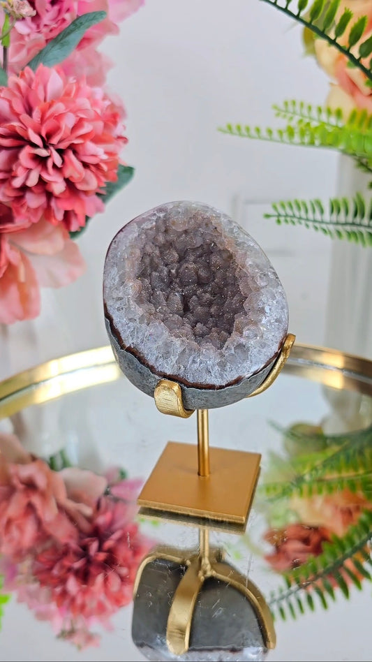 Druzy Rainbow Amethyst on Stand 106