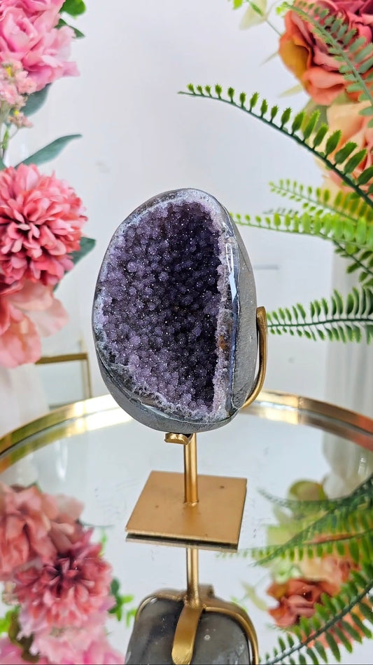 Druzy Rainbow Amethyst on Stand 107