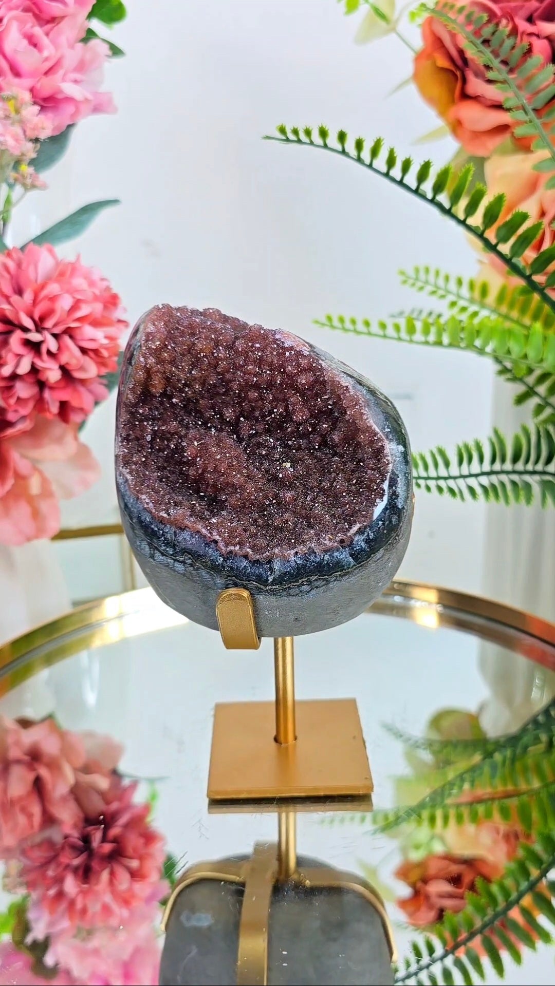 Druzy Rainbow Amethyst on Stand 109