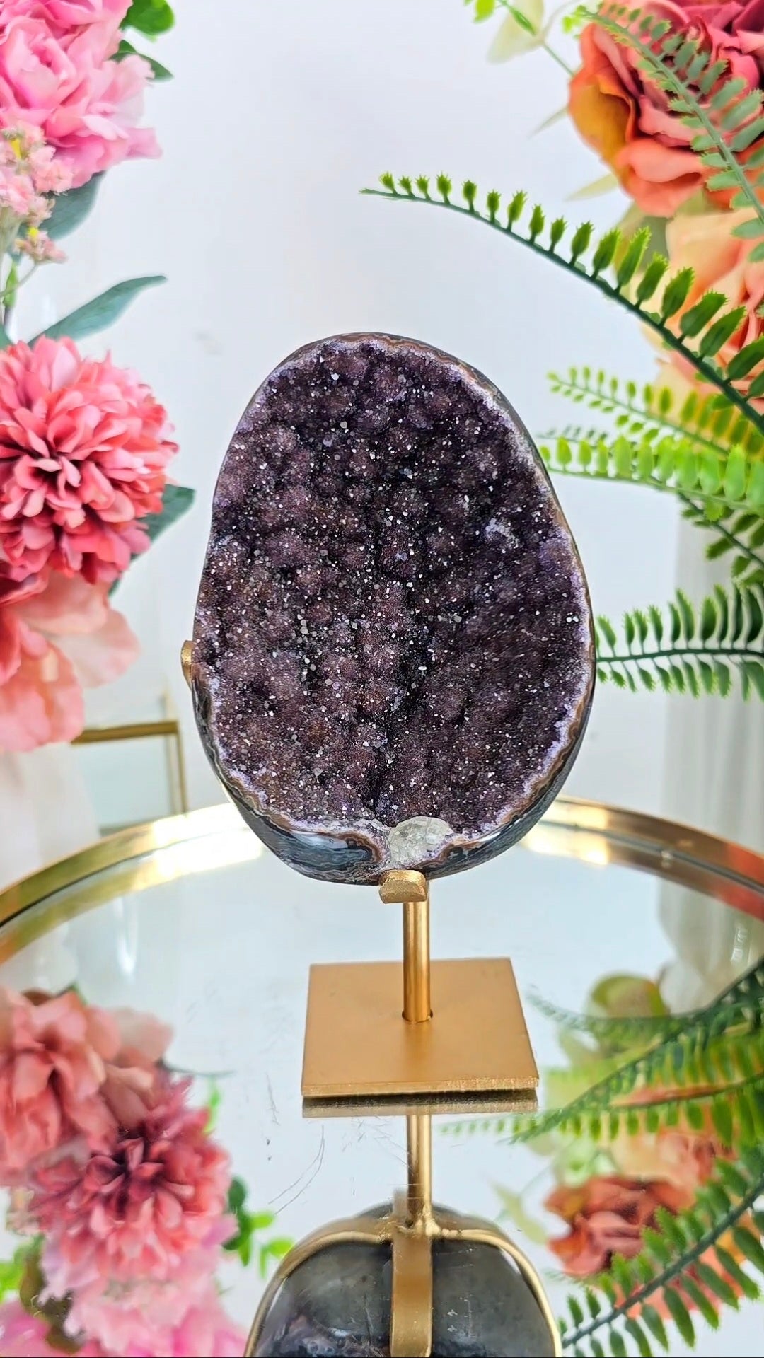 Druzy Rainbow Amethyst on Stand 110