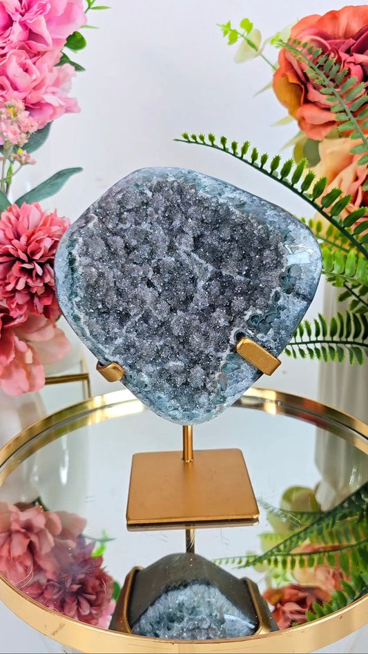 Druzy Rainbow Amethyst on Stand 112