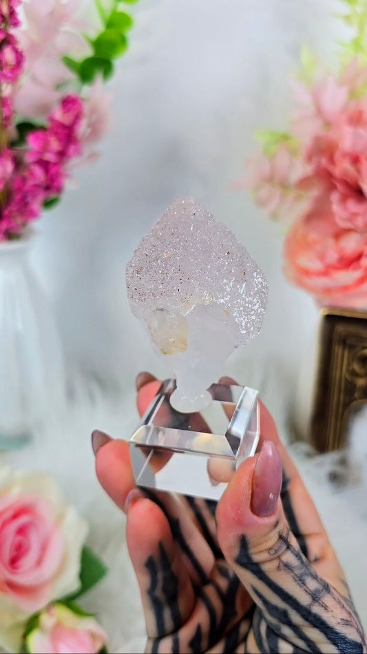 Sugar Druzy Amethyst Point on Base 01
