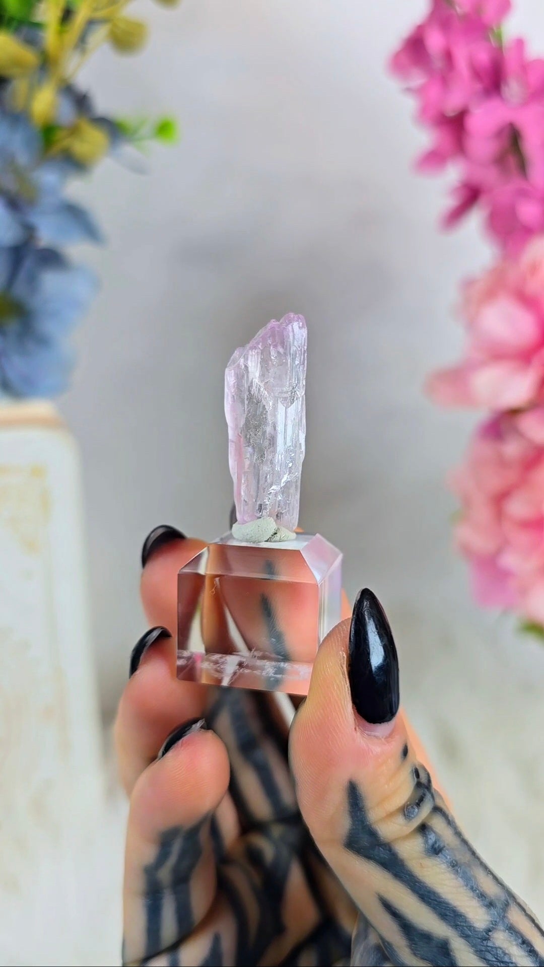 Kunzite Specimen on Base 13