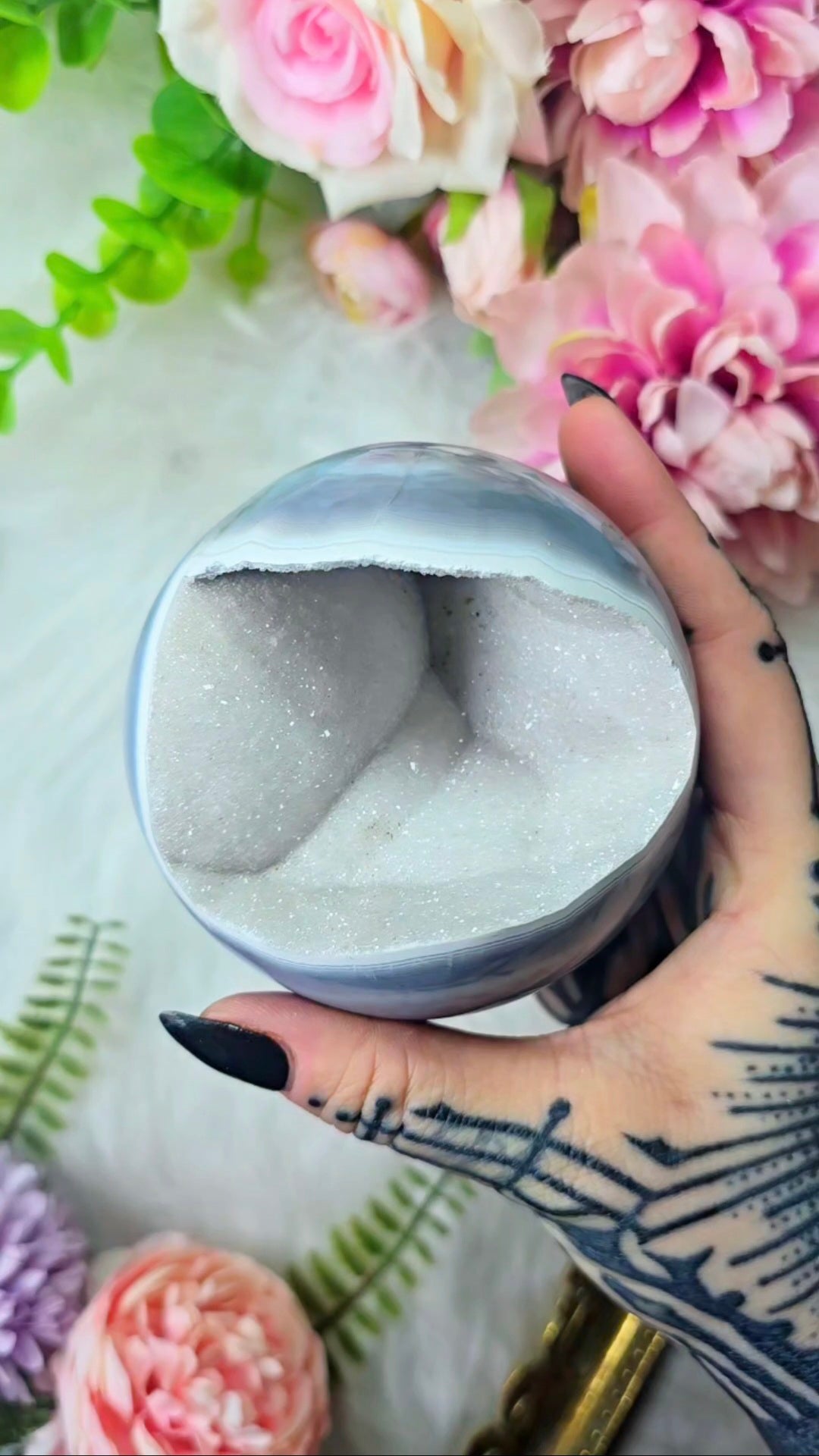 Druzy Agate Sphere CS294