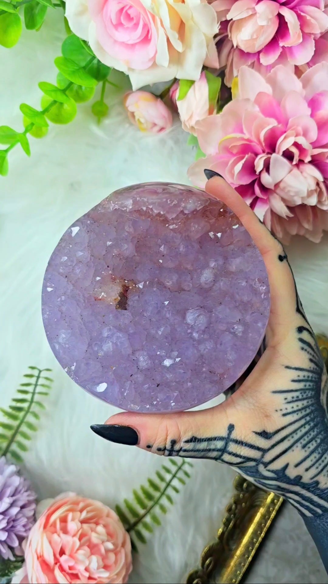 Druzy Amethyst Agate Sphere CS295
