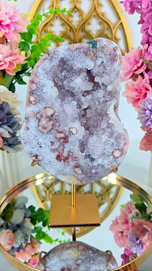 Pink Amethyst Slab on Stand 31