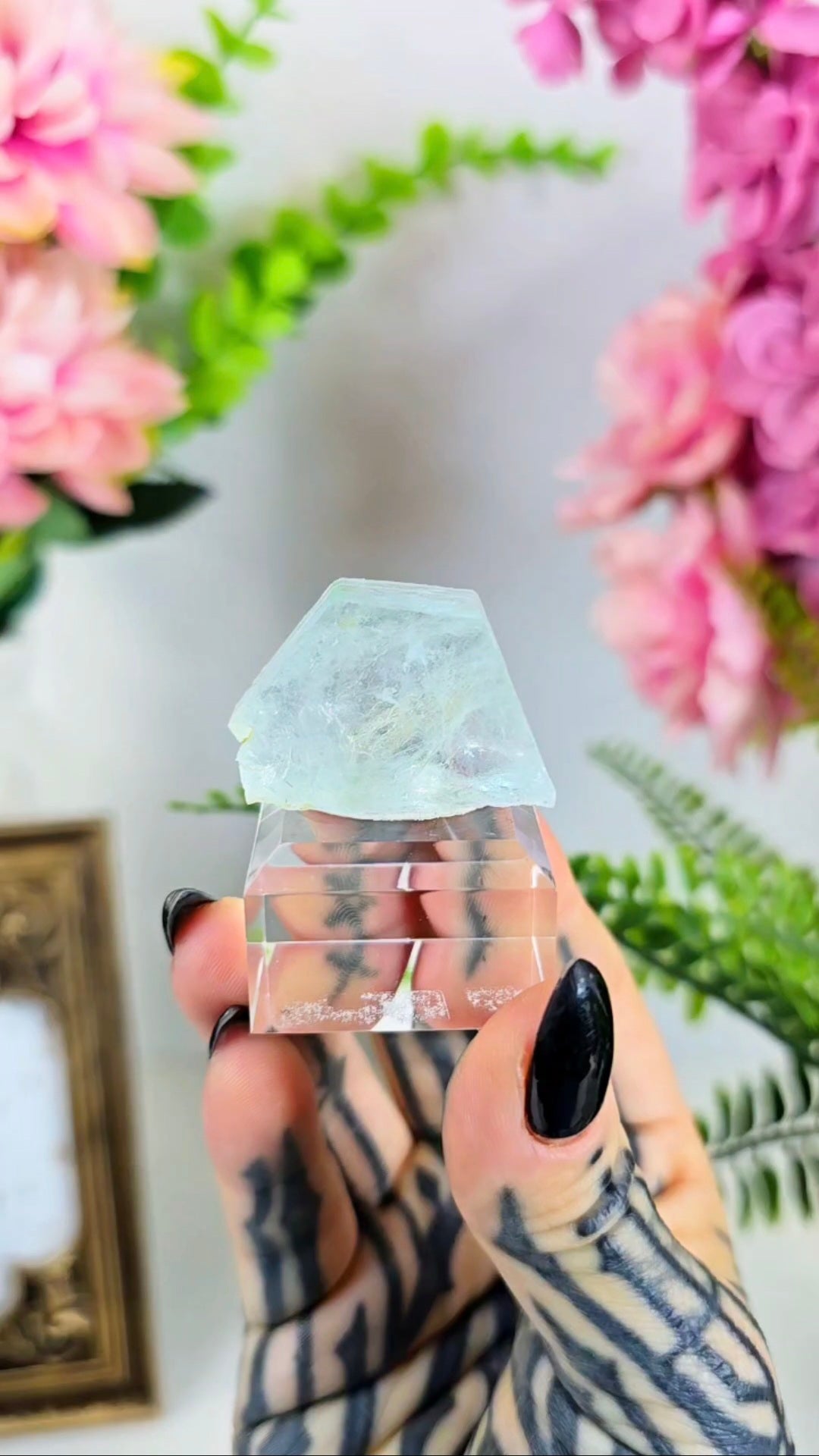 Aquamarine Beryll Specimen on Base 36