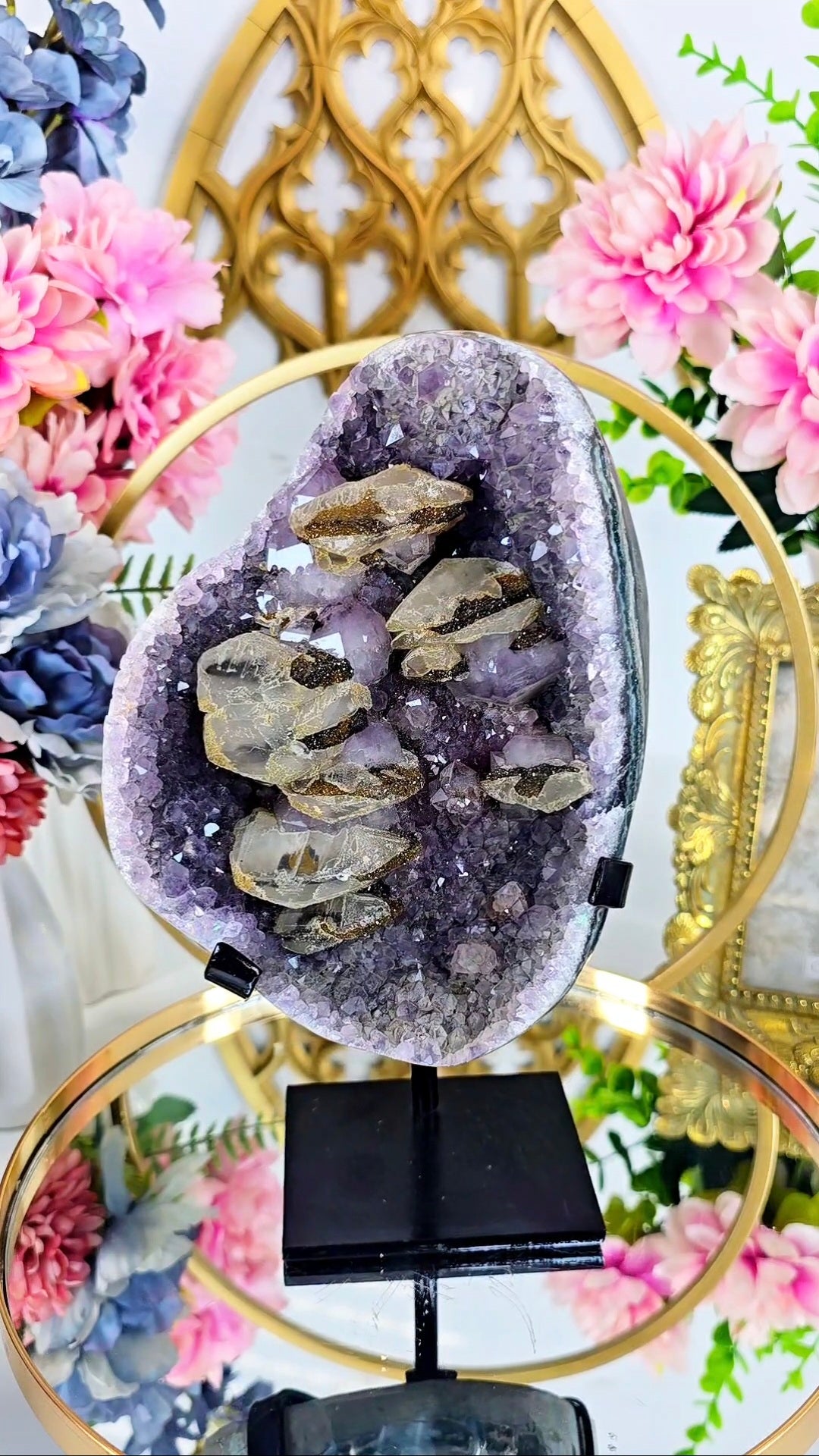 Huge Amethyst / Calcite Formation on Stand 151