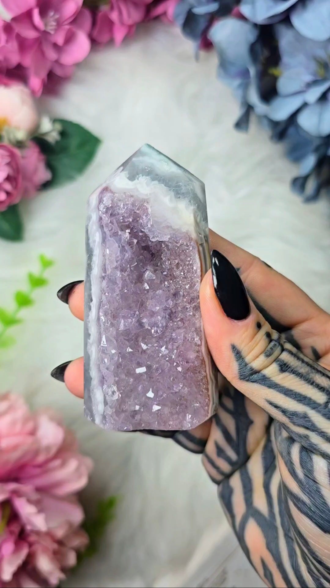 Druzy Rainbow Amethyst tower CT797
