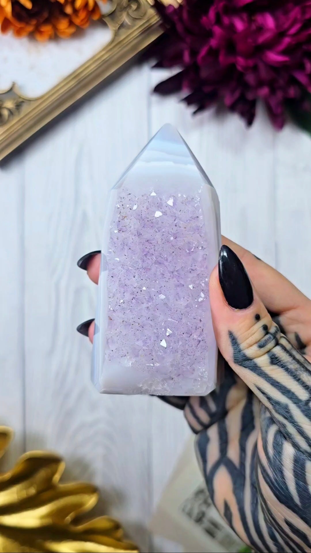 Druzy Rainbow Amethyst tower CT801