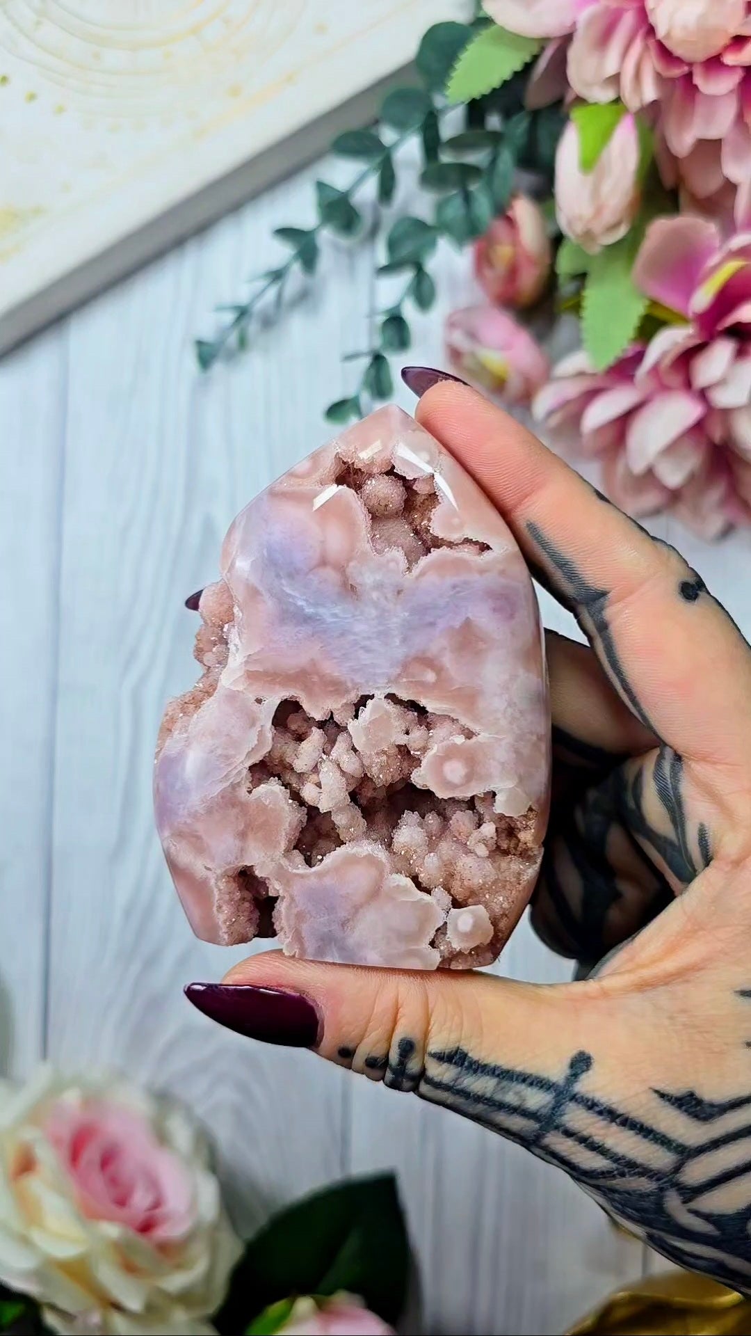 Pink Amethyst x Flower Agate Flame PF02