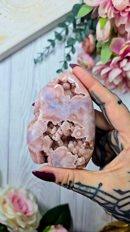 Pink Amethyst x Flower Agate Flame PF02