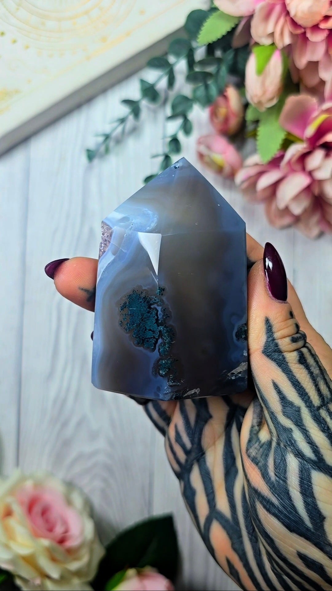 Druzy Agate / Amethyst Tower CT847