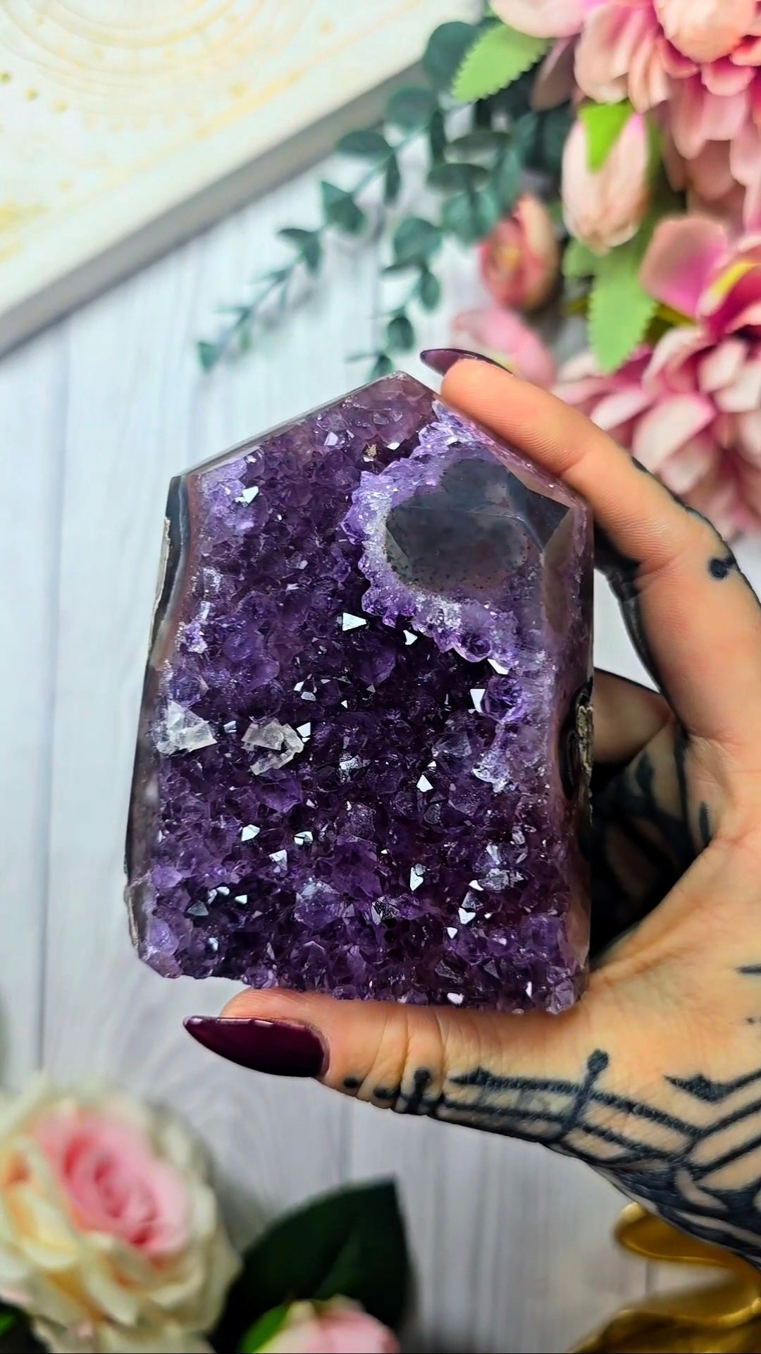 Druzy Agate / Amethyst Tower CT848