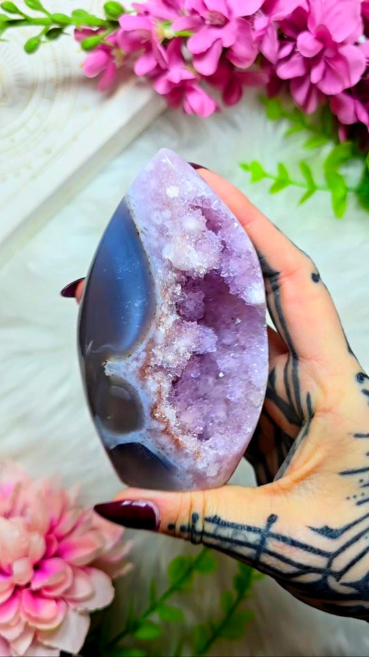 Pink Amethyst x Flower Agate Flame PF05