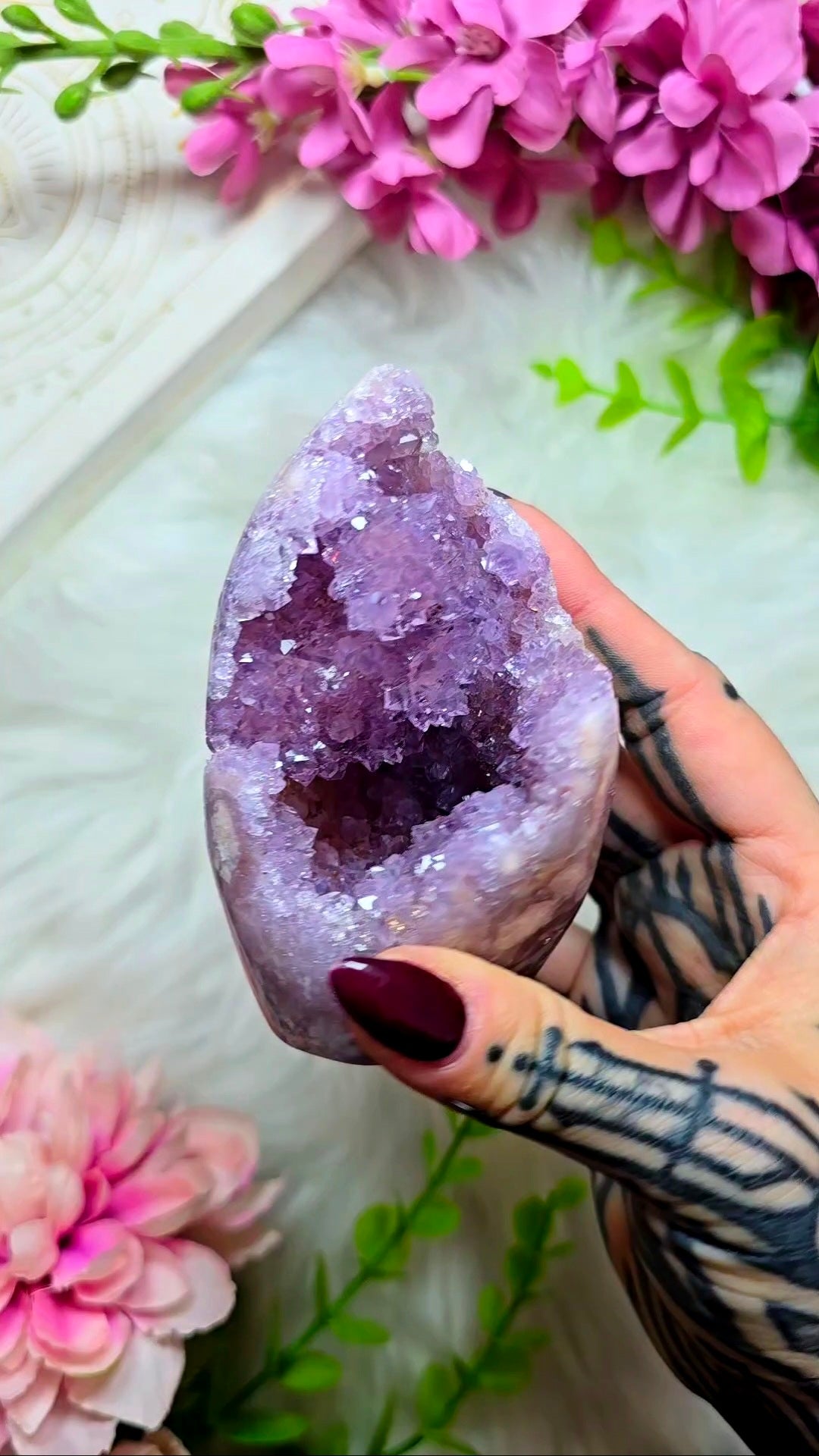 Pink Amethyst x Flower Agate Flame PF08