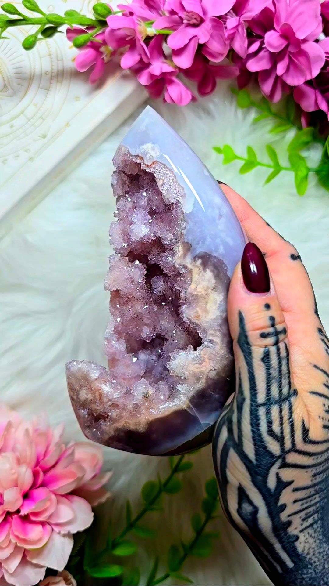 Pink Amethyst x Flower Agate Flame PF09