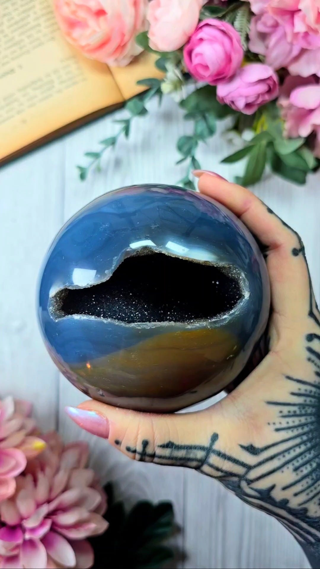 Druzy Quartz / Agate Sphere CS312