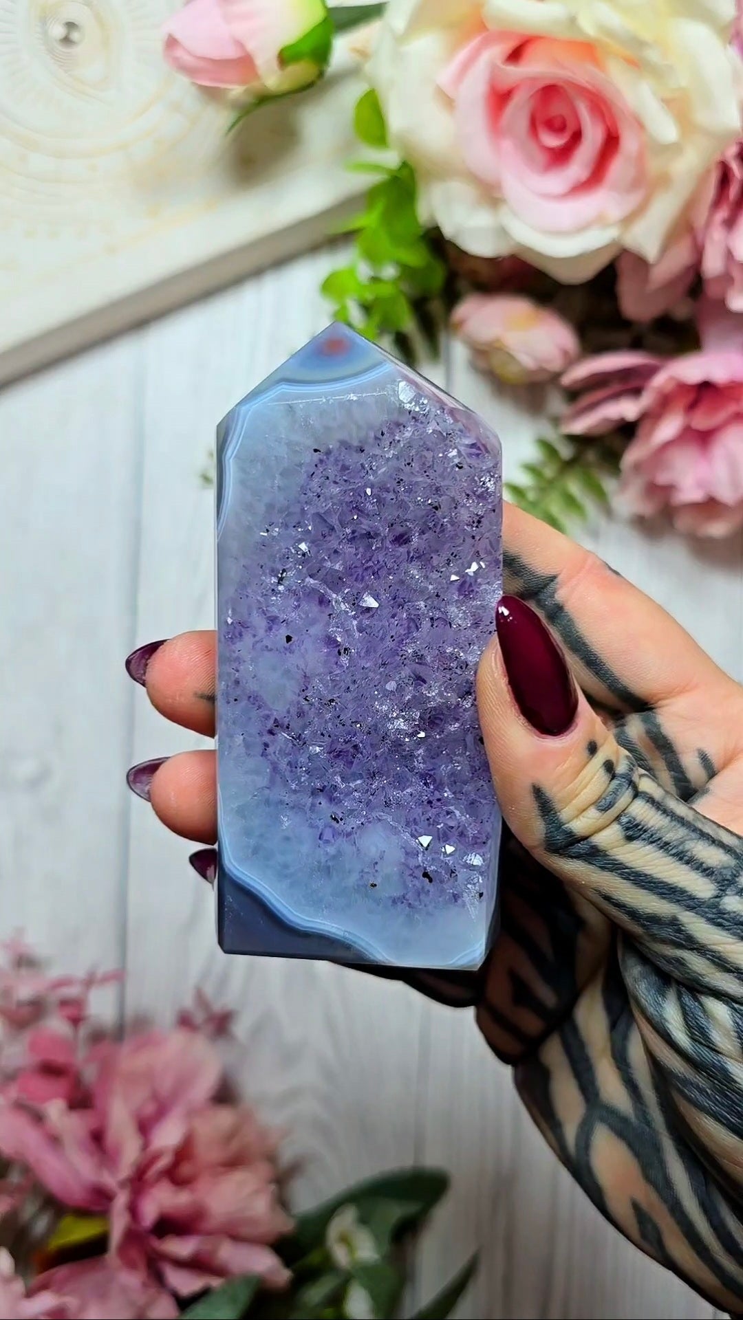 Druzy Agate Tower CT861