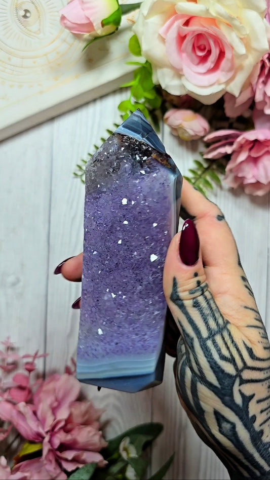 Druzy Agate Tower CT863