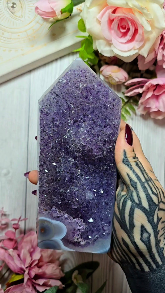 Druzy Agate Tower CT866