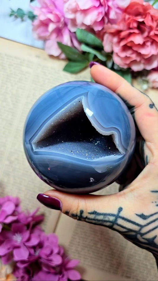 Druzy Agate Sphere CS330