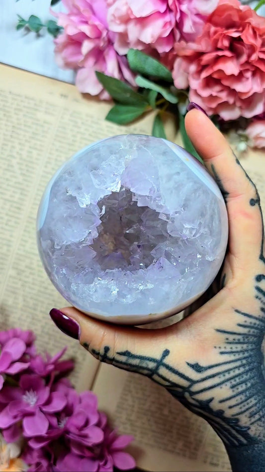 Druzy Amethyst / Agate Sphere CS331