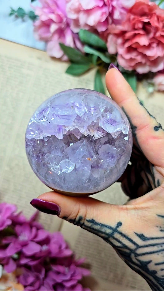 Druzy Amethyst/ Agate Sphere CS324
