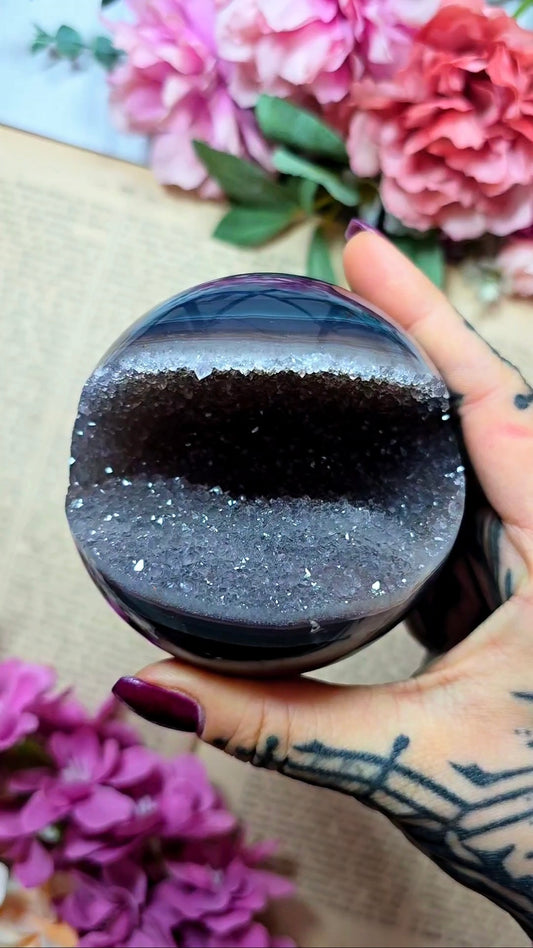 Druzy Agate Sphere CS325