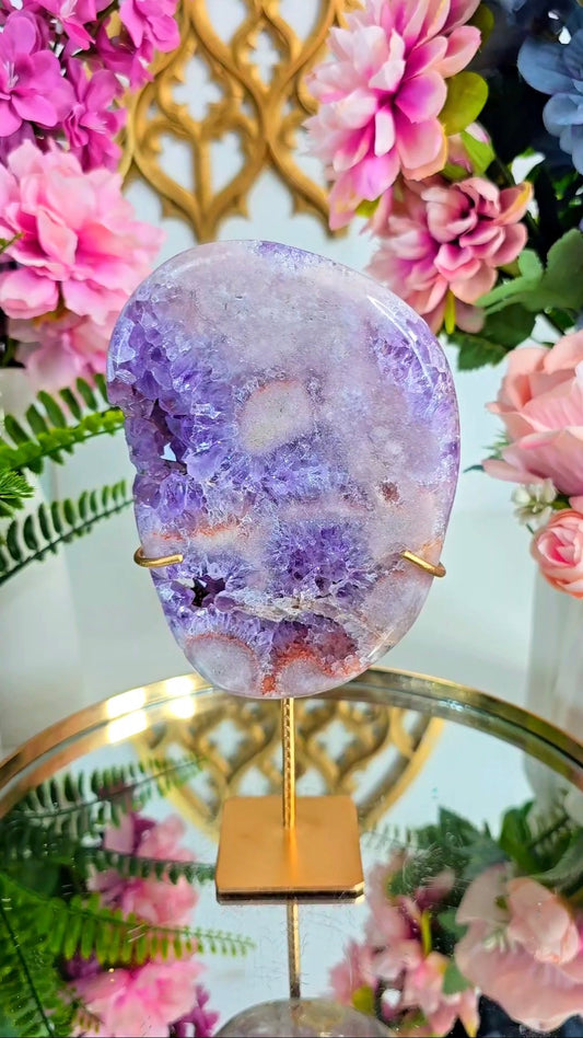 Pink Amethyst Slab on Stand 31