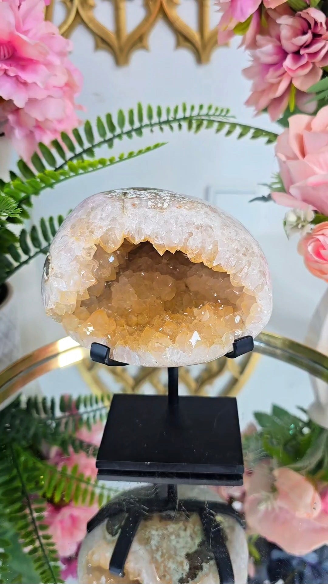 Sugary Rainbow Amethyst on Stand 200