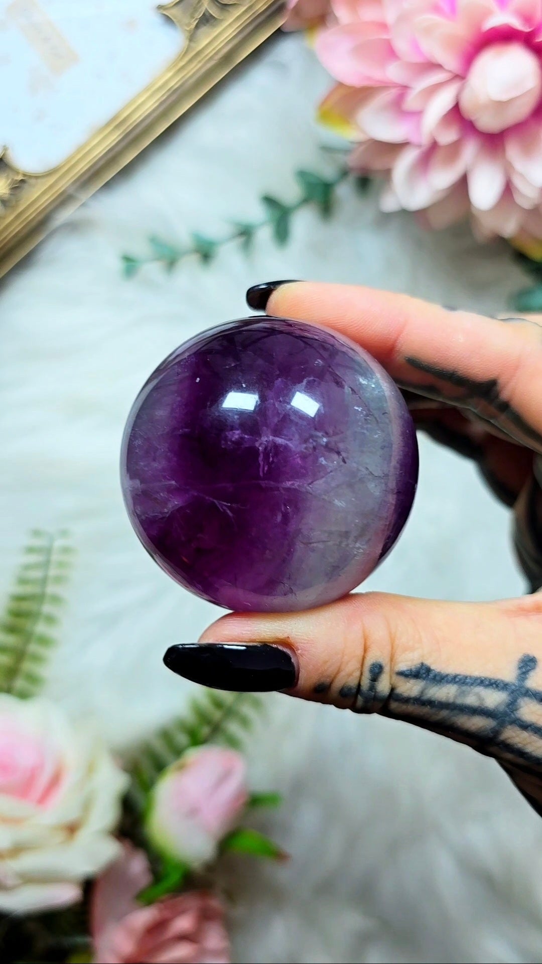 Purple Fluorite Sphere 02