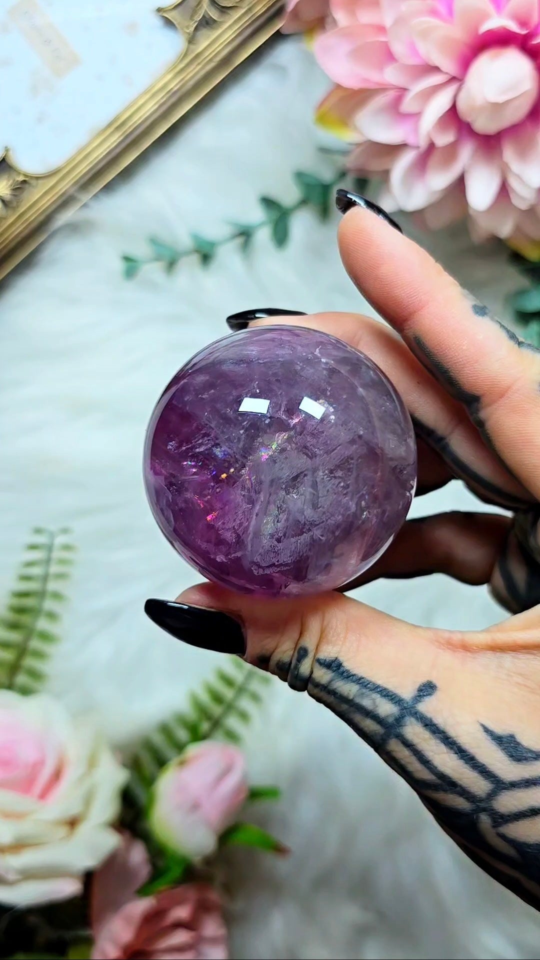 Purple Fluorite Sphere 03