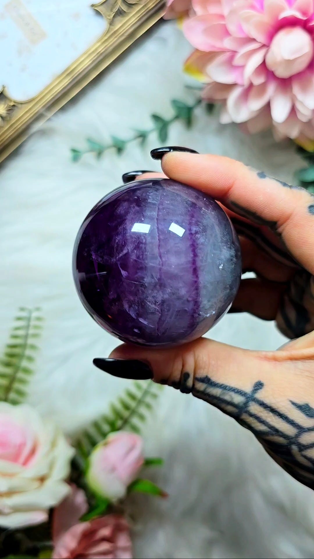 Purple Fluorite Sphere 04