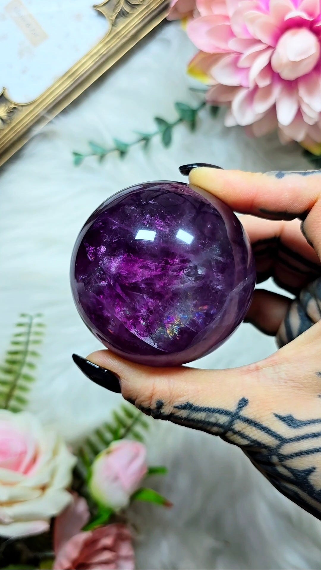 Purple Fluorite Sphere 05