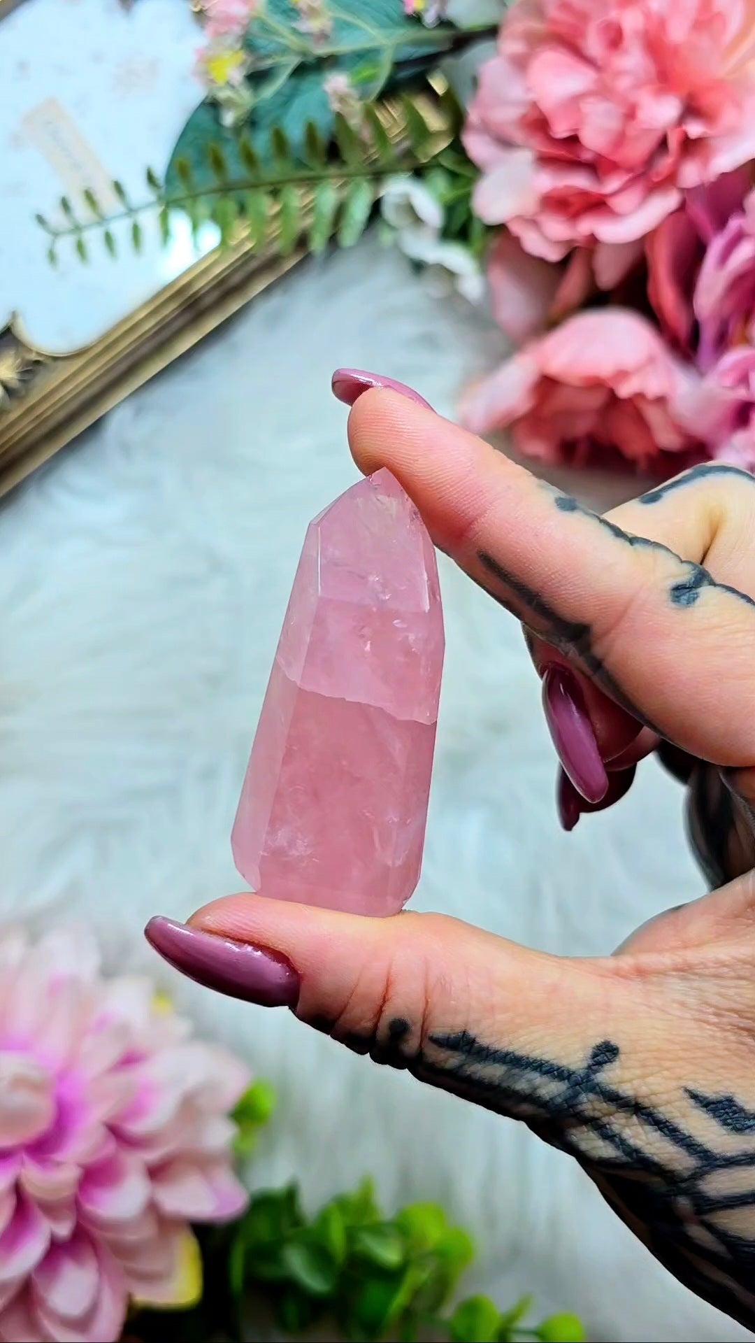 Juicy Pink Rosequartz Tower 01