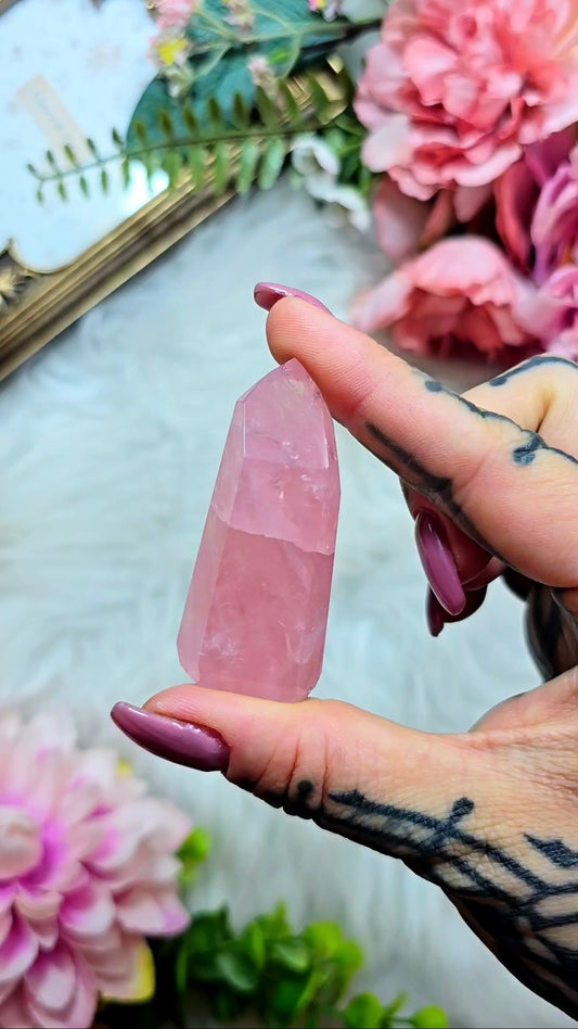 Juicy Pink Rosequartz Tower 01