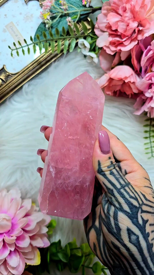 Juicy Pink Rosequartz Tower 03